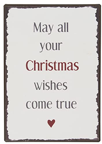 IB Laursen Metallschild Blechschild Bild Weihnachten May All Your Christmas. H20xL14cm X-Mas Schild