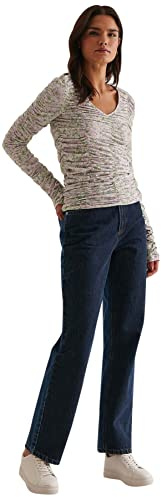 NA-KD Damen Wide Leg Highwaist Denim Jeans, Mehrfarbig, 38