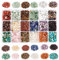 NBEADS 1 Box Ca. 396g Natürliche Chip Edelsteinperlen, 18 Styles Kein Loch Kristalle Polieren Zerkleinerte Perlen Unregelmäßig Geformte Energiestein Lose Perlen Schmuckherstellung Handwerk, 2~8 mm