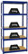PROREGAL Scaffale per carichi pesanti Slim Elephant S | AxLxP 180x90x45cm | 5 Rapiani | Portata per ripiano 350 kg | Blu