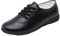 Oxfords De Las Mujeres con Cordones De Cuero Zapatos De Caminata Suave Fondo Ligero De La Oficina De Trabajo De La Oficina De Los Mocasines,Negro,38 EU