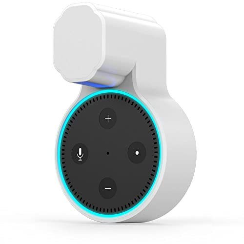 Aokicase For Alexa Echo Dot 2nd Holder Wall Mount Stand Speaker Accessory Rack, Save Space for Kitchen, Bathroom and Bedroom (Alexa Echo Dot 2nd, White)