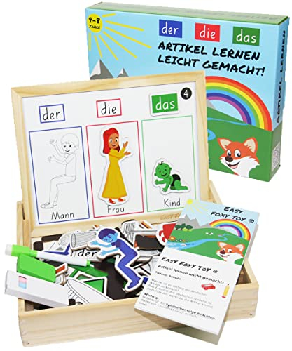 Artikel Spiel- Methode um viele Artikel SCHNELL zu lernen; Deutsche Sprachförderung Vorschule ab4; Holzpuzzle Für Die Rechtschreibung & Grammatik; Der-Die-Das Deutsch als Fremdsprache DAF DAZ