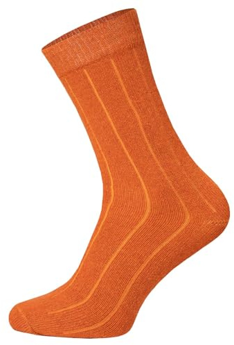 HomeOfSocks 2 Paar Merino Kaschmir Socken Herren Und Damen - Luxuriöse Wollsocken Aus Besonders Dichter Wolle Des Merino Schafs | Rost Gr. 43-46