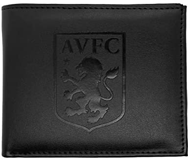 Aston Villa F.C. Wallet Money Embossed Crest OFFICIAL Football Gift, Black, 11cm x 9.5cm