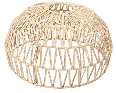 perfk Abats-Jour, Abat Jour Lampe Chevet, Abat Jour Lampe sur Pied, Papier Corde Tissé Abat-Jour Suspendu Luminaire Armure Lustre Suspension Abat-Jour pour Hôtel, Café