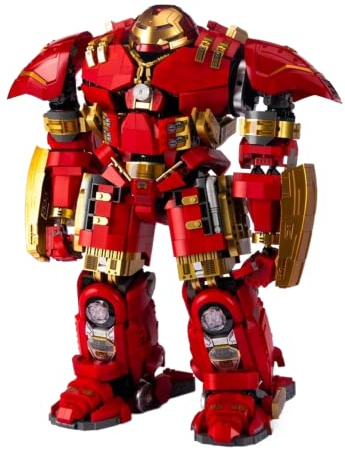 Auforua Technik Hulkbuster Modellbausatz mit LED Beleuchtung, 4123 Teile Klemmbausteine Hulkbuster groß MOC Set, Hulkbuster Bausteine Bausatz