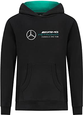 MERCEDES AMG PETRONAS Formula One Team - Kinder-Logo-Hoodie - Schwarz - Größe: 9/10 Jahre (140)