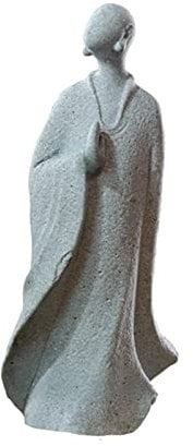Duiaynke Meditierende Buddha-Figur aus Kunstharz, für Innen- und Außenbereich, Gartendekoration (stehend)