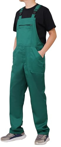 WORK IDEA Salopette da lavoro da uomo, Multi Pocket Technology, verde, M