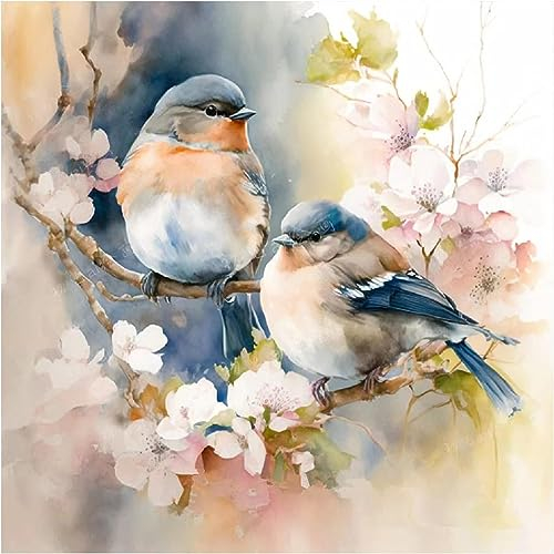 MXJSUA 5D Diamond Painting Set für Erwachsene, Tiere Vögel Diamant Painting Bilder als Geschenk, Diamond Painting Zubehör Kits für Home Deco (30x30cm)