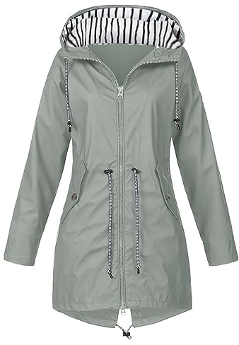Regenjacke Damen Wasserdicht Atmungsaktiv, Regenjacke Damen Wasserdicht Leicht Regenmantel Windbreaker Packbar Dünne Regenjacken Windjacke mit Kapuze Schuhe Damen Pray Hoodie Damen Leinenhemd