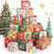 Hianjoo 24 Adventskalender zum Befüllen 2024, 24x Geschenkbox Weihnachten Klein, Weihnachtskalender Boxen zum Selber Basteln, Adventskalender Selber Basteln - Buntes Papier