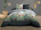 Housse de Couette 220x240 + 2 taies - Pur Coton 57 Fils - Flora, Bleu, Gris, Rose, Vert