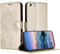 JayModCase Hülle für iPhone 6S Plus/iPhone 6 Plus (5,5 Zoll), Leder Klapphülle Schutzhülle mit [Kartenfach] [Standfunktion] [Magnetverschluss] Handyhülle Kompatibel mit iPhone 6S Plus - Gold