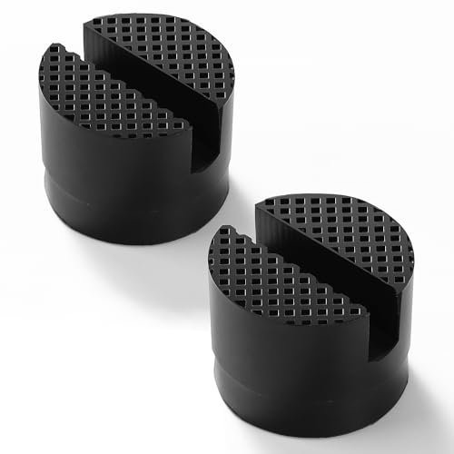 Lyeteung 2 Pièces Tampon Caoutchouc Cric 50mm - Bloc de Cric à Fente pour Voiture, Adaptateur en Caoutchouc, Coussin pour Crics de Levage