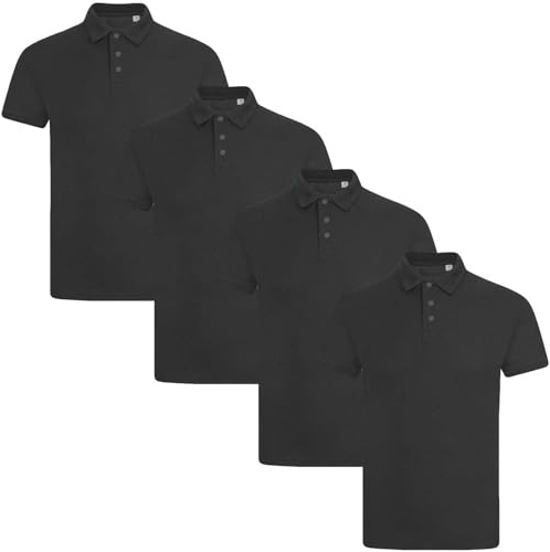 Mens Polo Shirts 4 Pack Short Sleeve Plain Pique Tipping T Shirt Multipack | Mens Polo Shirts 4 Pack Short Sleeve Pique Tipping T Shirt Multipack