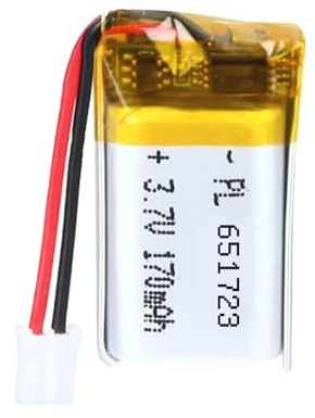 Batteria 3.7V 170mAh 651723 agli ioni di litio polimero con connettore 2P-PH con passo di 2,0 mm