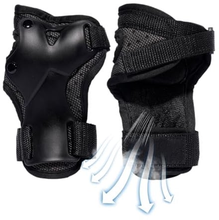Lumiscent Handgelenkschützer für Snowboarden, Skateboarden, Anti-Fall-Sport-Handgelenkschutz, Lange, dämpfende, rutschfeste Handgelenkschützer für Rollschuhlaufen, Skifahren, Skateboard, Snowbo