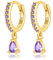Orecchini a cerchio in argento 925, pendenti, in argento, 1 paio, ipoallergenici, per ragazze e donne, 12 mm, Ottone, Zirconia cubica