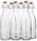 lilawelt24 6x 1L Leere Glasflasche Zum Befüllen | BügelFLASCHE| Likörflaschen |Essig-Öl Flaschen | Schnapsflaschen |Karaffe |Wasserflasche |Milchflasche BÜGELVERSCHLUSS