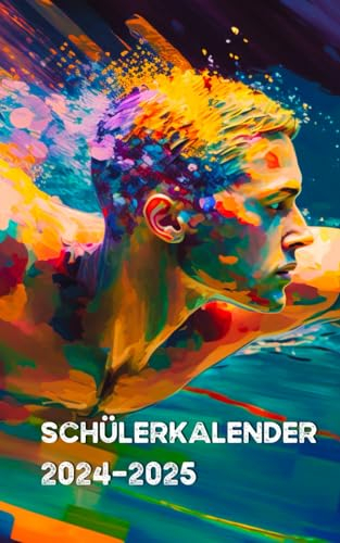 Schülerkalender 2024 / 2025: Schwimmen | Studienplaner für Schüler und Student | Schulplaner - Terminplaner - Organizer für Schule