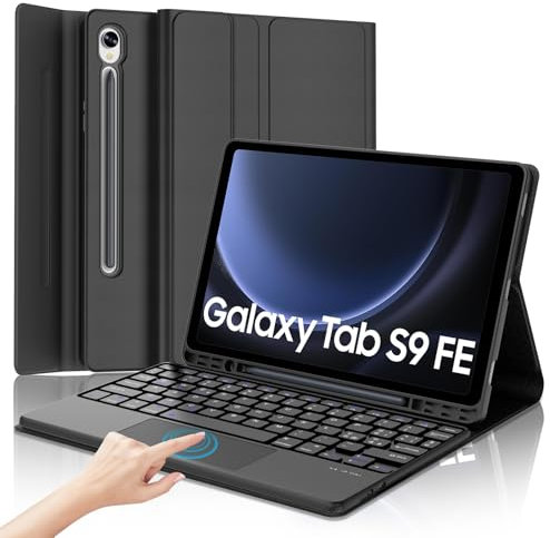 Tastiera per Samsung Galaxy Tab S9 FE/S10 FE 10.9/S9 11 con Touchpad, Cover Tastiera Trackpad Italiana Bluetooth per Samsung Galaxy Tab S9 2023/S9 FE 2023/S10 FE 2025, Nero