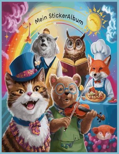 Mein Stickeralbum: leer zum sammeln / eeres Stickerbuch zum Einkleben | 110 Seiten | ca. DIN A4 | Tolles Geschenk für Mädchen und Kinder | Musik | Kein Silikonpapier