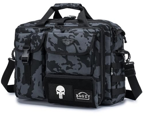 BAGZY Arbeitstasche Herren Multifunktional Taktische Tasche Range Bag Laptoptasche 14/15,6 Zoll Aktentasche Pilotentasche Bundeswehr Einsatztasche Combat Tasche Männerhandtasche Feuerwehrtasche