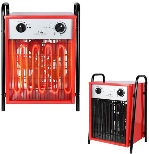 SUBTLETY 9000W Heizlüfter mit 4 Heizstufen, Überhitzungs- & Spritzwasserschutz Garten Elektrisch Heizkörper Ventilatoren Tragbare Elektroheizung für Industrie