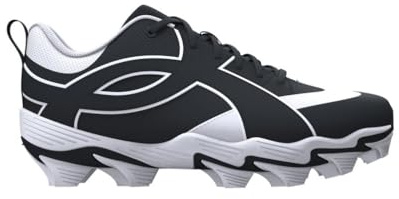 Under Armour Boys' Leadof Icon Low Rm Jr Baseball Cleats Trainers, 001 Black White, 3.5 UK