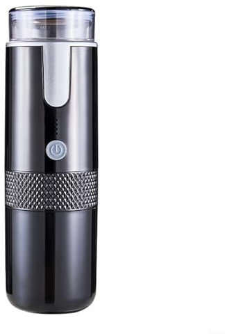 Besttoolifes Cafetera eléctrica, máquina de café expreso recargable portátil con molinillo, compatible con cápsulas y café molido, fuerza ajustable, apta para viajes
