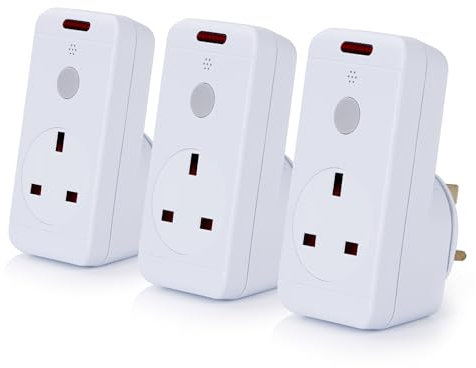 STATUS IONOS Remote Control Socket | White Remote Control Plug UK | Pack of 3 | IONREMSOC3PK10