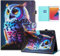 Auslbin Buntes PU Hülle für iPad 10.2 9/8/7 Gen 2021/2020/2019 Zoll, Schönes Muster, Flip iPad 10.2/A2603 Tablet Hülle mit Ständer, Geeignet für Filme, Video-Chats, Eule