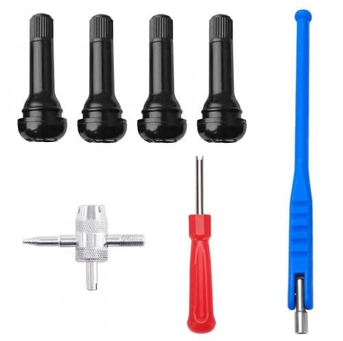 Tyre Valve Repair Kit, 7 PCS Tyre Valve Stem Puller Tools, TR414 Tyre Valve Removal & Repair Tool Set for Car, Truck, Motorcycle, Heavy Duty Tyre Maintenance Kit