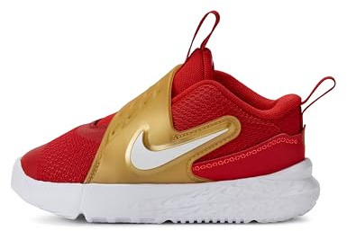 Nike Team Hustle D 12 Basketballschuh Für Ältere Kinder, University Red/White-Metallic Gold, HF6279-603, 39 EU (6.5Y US)