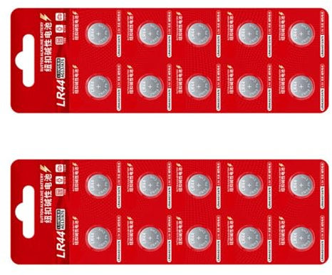 omiinitio 10/20 batterie alcaline a bottone LR44, 1 5 V, potenza di lunga durata, AG13 A76, per orologi, elettronica giocattolo