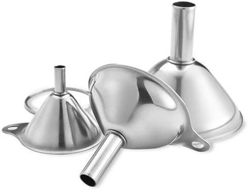 3 PCs Edelstahl -Trichter, kleine Küchentrichter Set Kitchen Gadgets Accessoires für Miniaturflaschen ätherische Öle