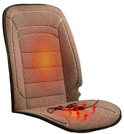 Möge Auto Sitz Auflage Warm Bequem Weich Plüsch Winter Sitzpolster Auto Universelles Autositzauflag Vordersitz Sitzkissen Universal Sitzkissen für Sitz im Winter(Brown)