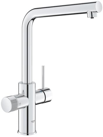 GROHE Blue Pure Minta Rubinetto Filtro Acqua, Bocca L, Bocca Fissa, Canali Acqua Separati, Acqua Filtrata Naturale, Cromo, 30588000