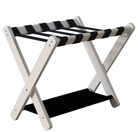 GUODDM Portavaligie da Hotel in Legno Massello - Supporto Pieghevole for Valigie, Organizer da Viaggio Pieghevole con Ripiano for Scarpe, for Camera degli Ospiti, 70 * 43 * 50 Cm(A,1pcs)