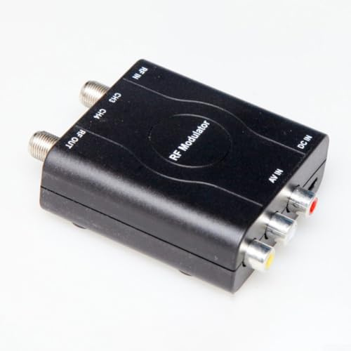 Für RCA-HF-Koaxialmodulator, CVBS zu analoger RF-Signalumwandlung, Übertragung mit großer Reichweite für Multiroom-Telly-Setups, kompatibel mit Spielkonsolen und DVD-Playern