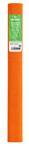 CANSON 200001411 Krepppapier-Rolle, 32 G/qm, Farbe: orange (58)