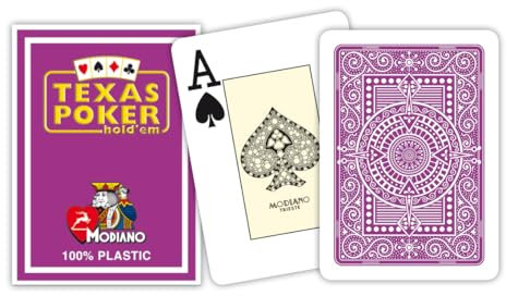 Modiano- Accesorios para Juegos de Casino, Color Lila, 58x63 (3005462)