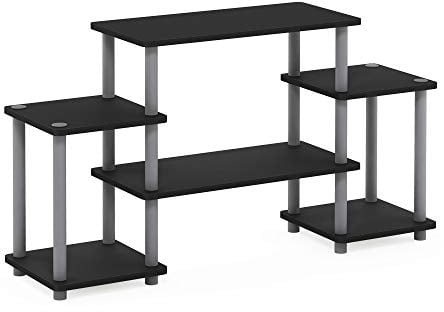 Furinno Turn-N-Tube TV-Schrank, Fernsehtisch, TV-Regal, Spanplatte, Schwarz/Grau, 105.4 (B) x 58 (H) x 29.5 (T) cm