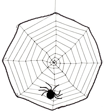 Boland 74470 - Spinnennetz mit Spinne, Dekorationen, Circa 40 cm