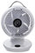 Schallen White Oscillating Small Quiet Silent Air Cooling Table Desktop Circulator Fan with LCD Display & Remote Control