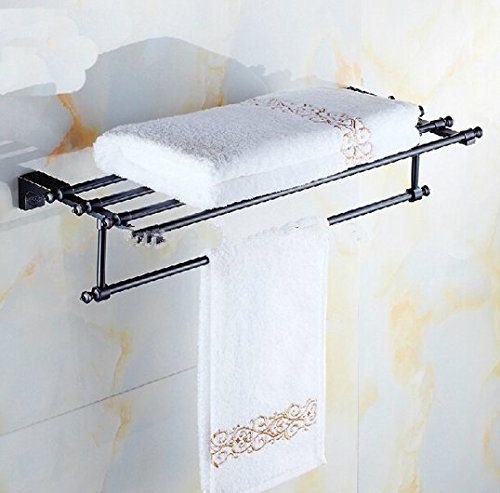 Gowe Öl eingerieben Bronze Badezimmer Regal Handtuch Bar Rack Halter Handtuch Ablage W/Haken
