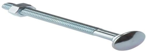 Bulk Hardware BH04832 Flachrundschraube und Mutter, M8 x 100 mm, 10 Stück