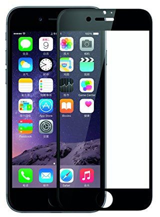 Phonix IP7PT3B - Protector Pantalla de Cristal para Apple iPhone 7 Plus, Color Negro
